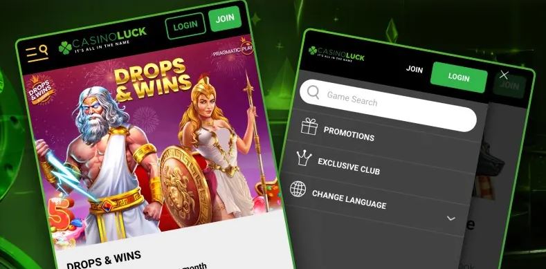 Používejte CasinoLuck na jakémkoliv mobilním zařízení prostřednictvím webového prohlížeče
